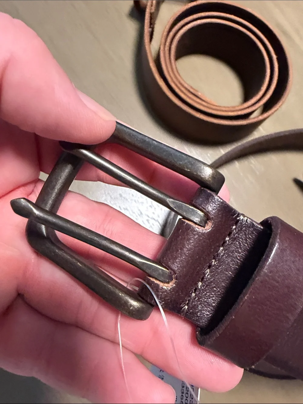 2 American Eagle Outfitters Dark Brown Leather Belts